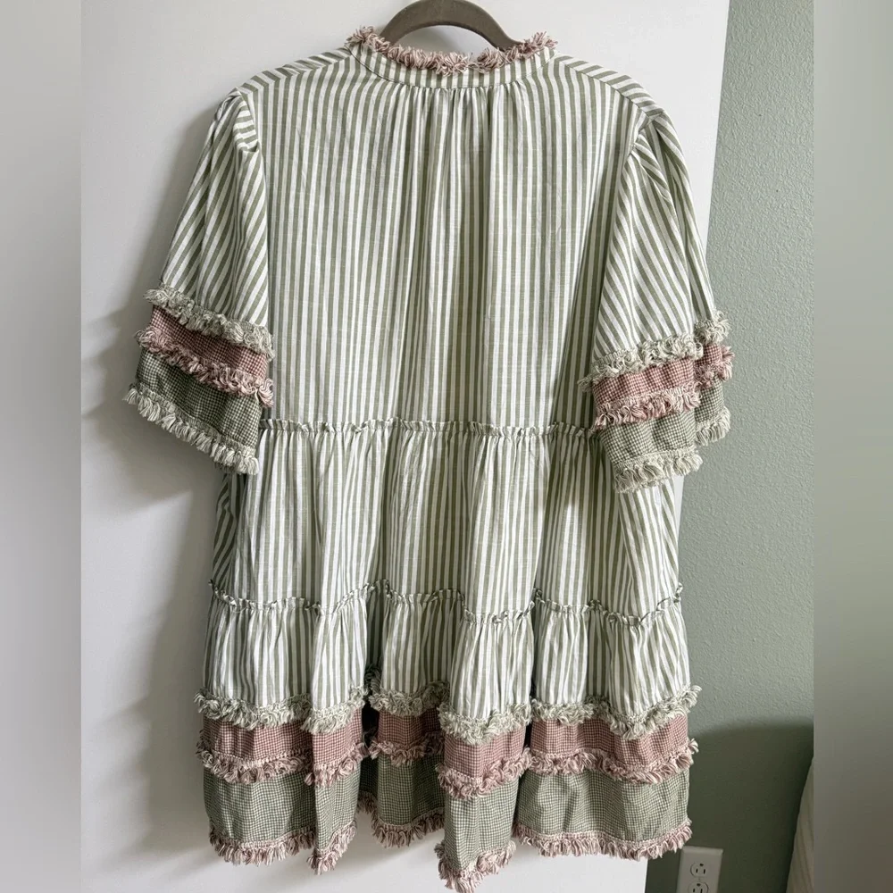 TUCKERNUCK Cotswold Stripe Dress XXXL Sage Green - Picture 7 of 11